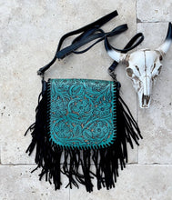 Charger l'image dans la galerie, Sac à bandoulière | The Lexie Noir & Turquoise
