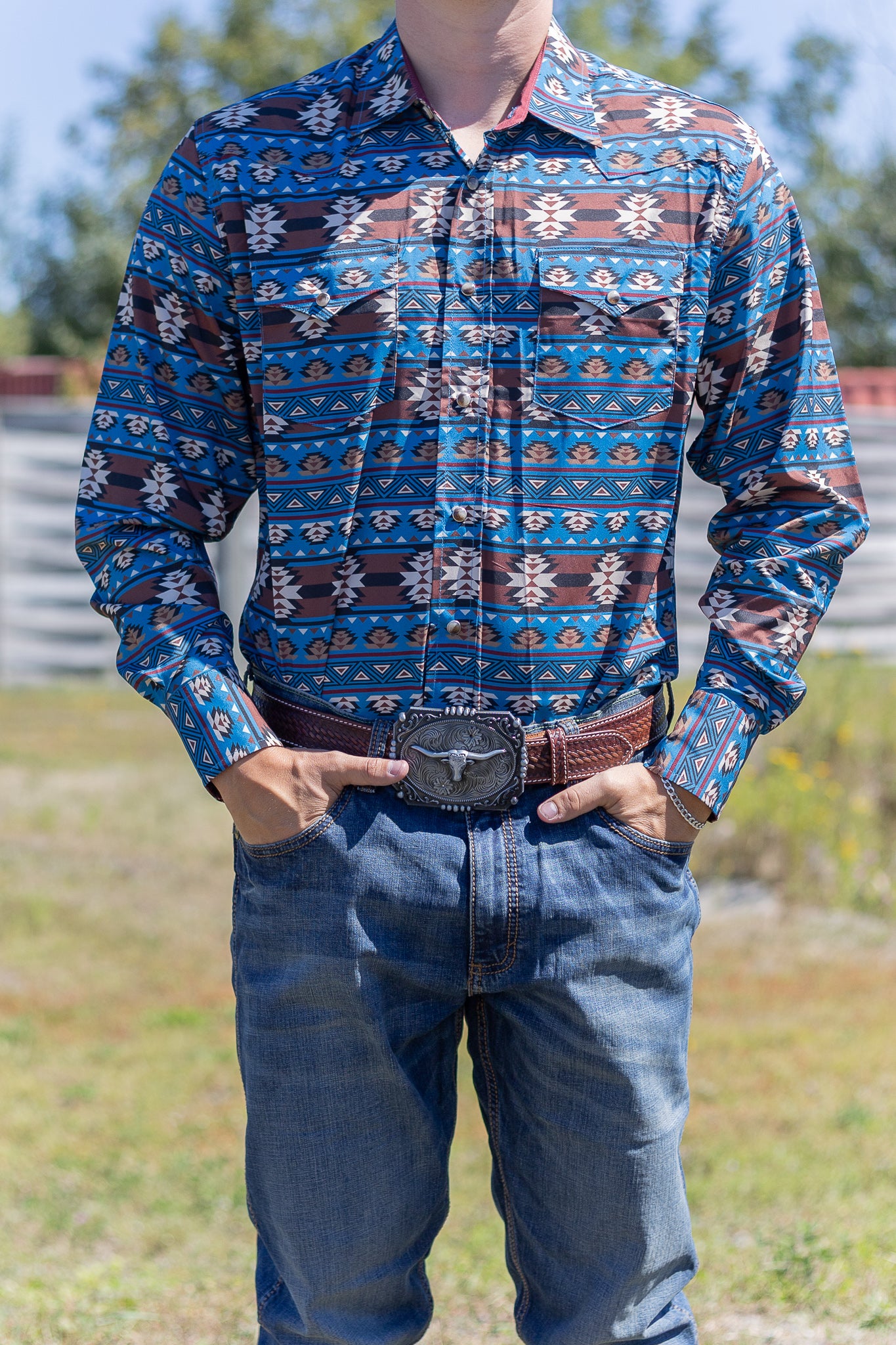 Rodeo Clothing | Chemise | Dark Aztec