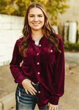 Charger l'image dans la galerie, L&B | Chemise | Dark Cherry Velvet