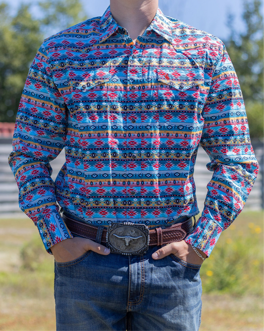 Rodeo Clothing | Chemise | Retro Aztec