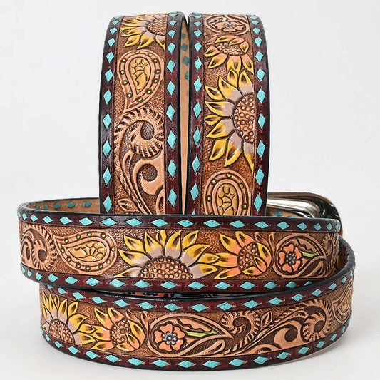 Ceinture | Tournesols Buckstitch Turquoise Unisex