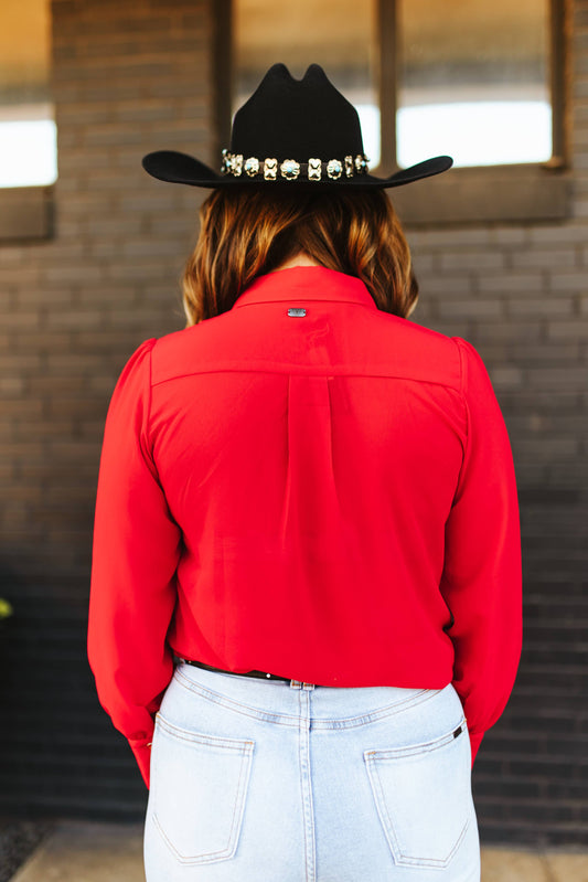 L&B | Chemise | Red Pearl Puff