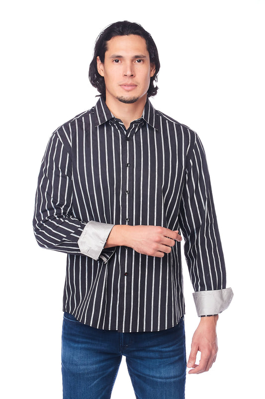 Rodeo Clothing | Chemise | Lignée Noir & Blanc