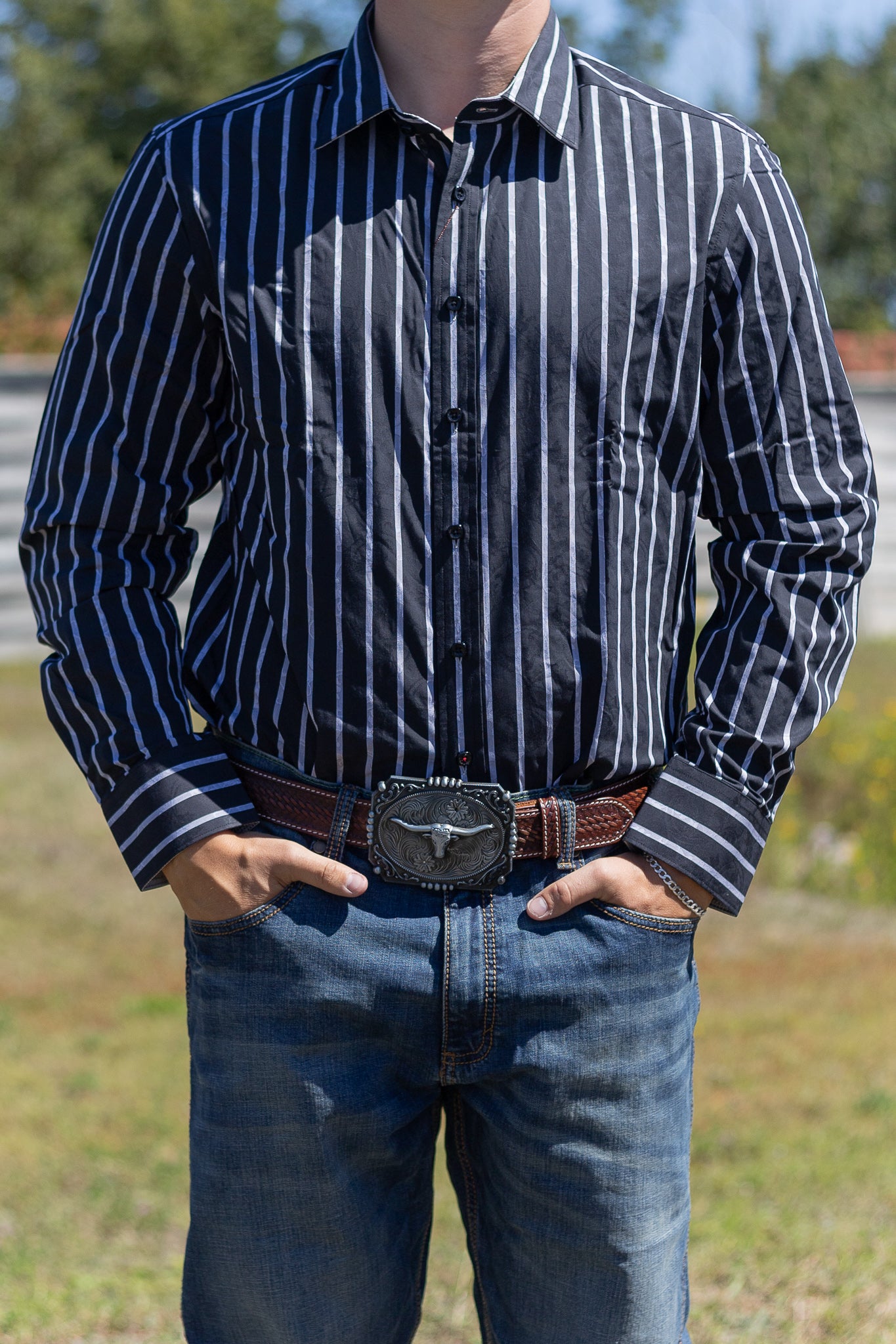 Rodeo Clothing | Chemise | Lignée Noir & Blanc