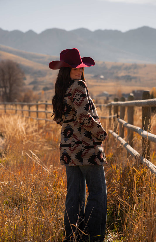 Montana | Manteau | Southwestern Burgundy