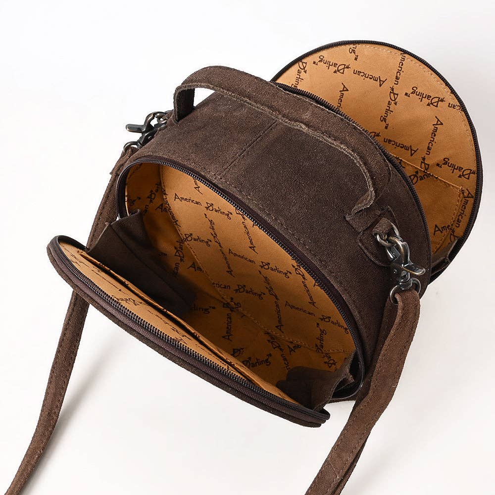 Sacoche Ronde | Suede Round Canteen Boho Western