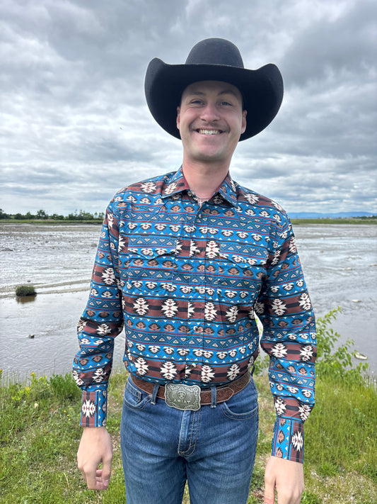 Rodeo Clothing | Chemise | Dark Aztec