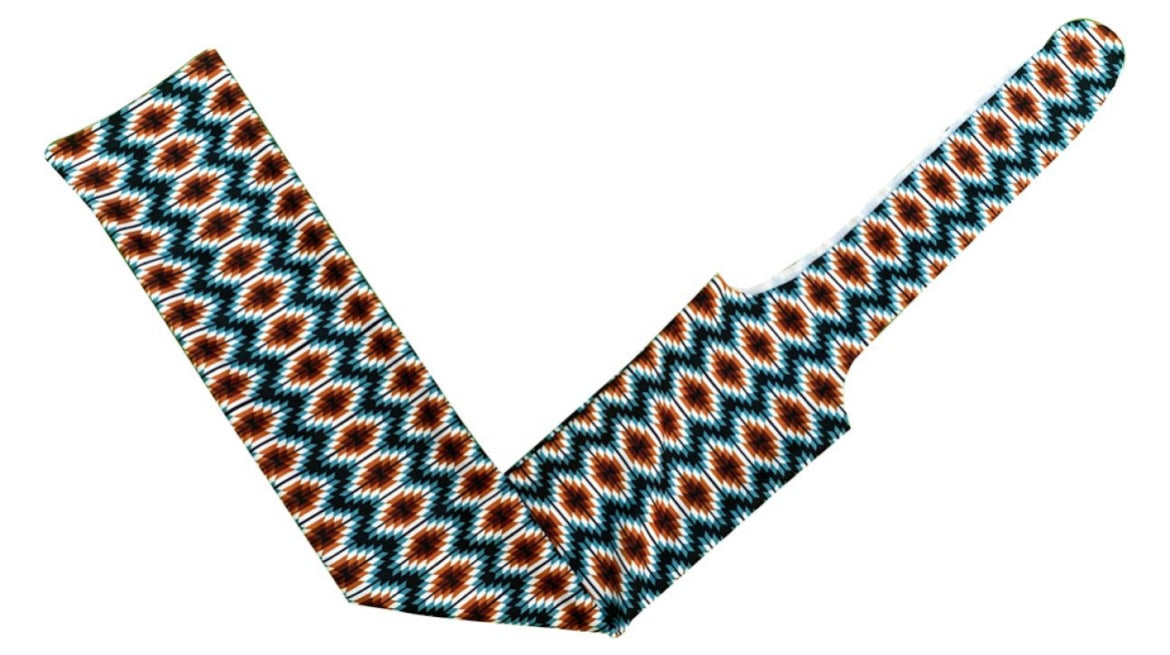 Sac à Queue | Aztec Sarcelle & Blanc