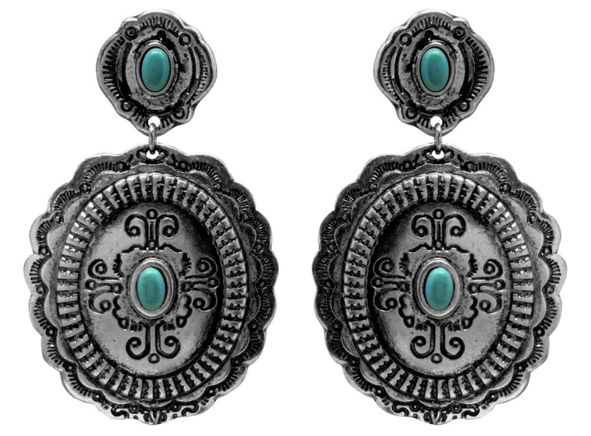 Boucles D’oreilles | Conchos Turquoises