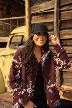 Charger l'image dans la galerie, Hooey | Manteau | Bordeaux Aztec (X-Large & XX-Large)