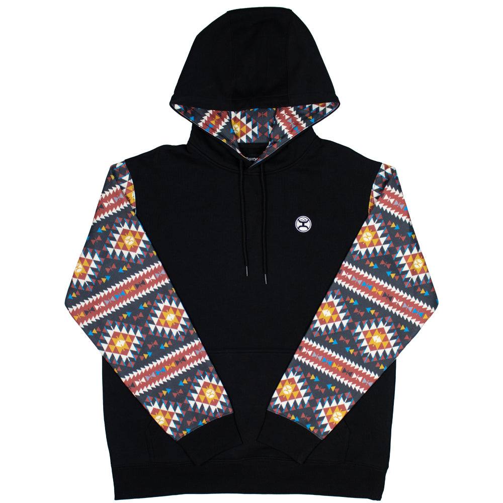 Hooey | Hoodie | Summit Black w/Red & Tan Aztec Pattern