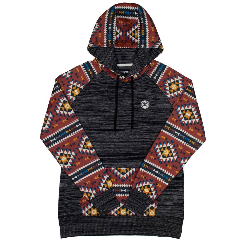 Hooey | Hoodie | Summit Charcoal w/Aztec Pattern