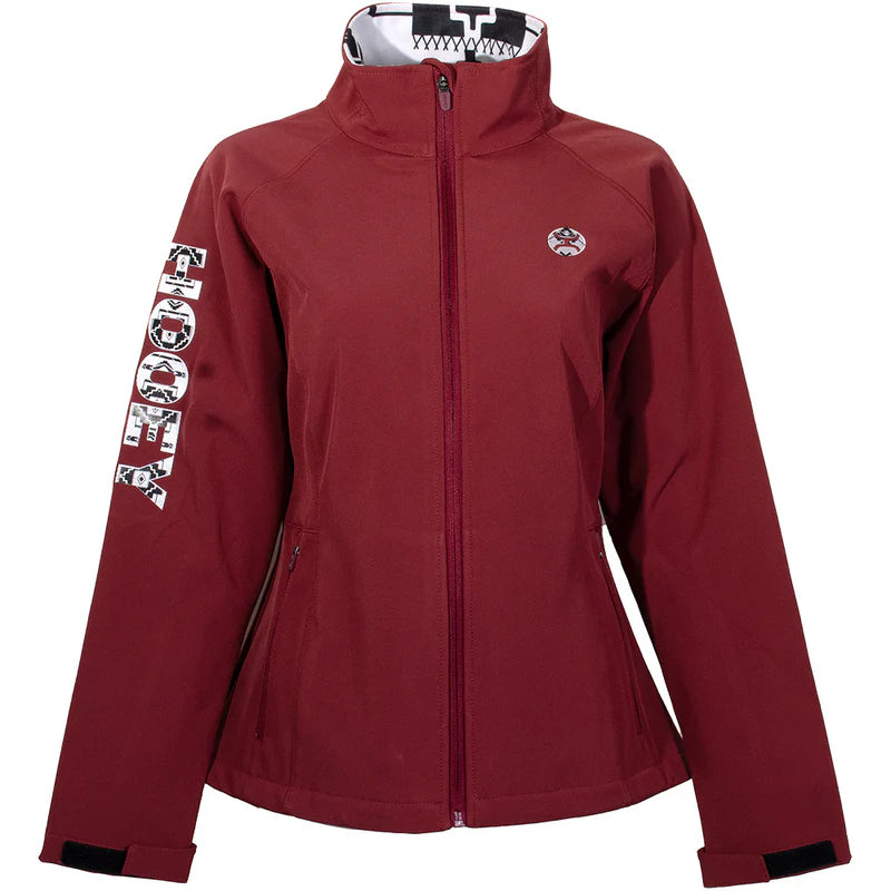 Hooey | Manteau Softshell | Rouge & Logo Aztec