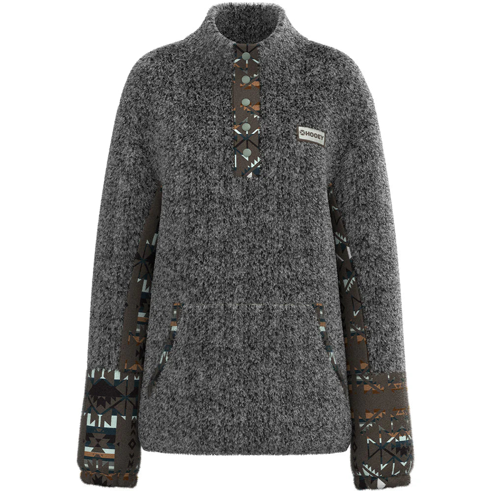 Hooey | Pull-Over Sherpa | Charcoal & Aztec | XX-Large