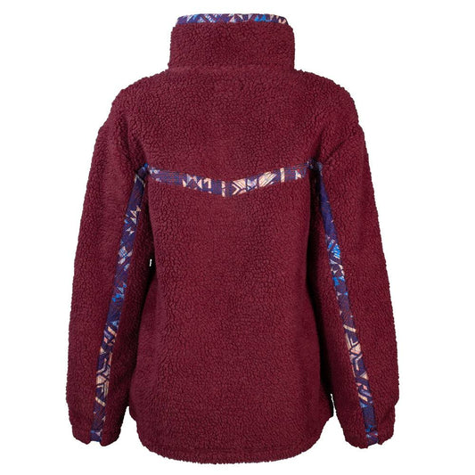Hooey | Pull-Over Sherpa | Rose & Mauve Aztec