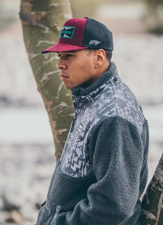 Hooey | Sherpa Pullover | Charcoal/Aztec