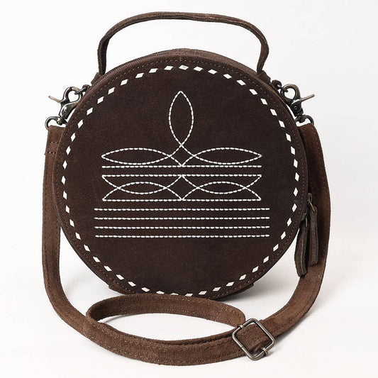 Sacoche Ronde | Suede Round Canteen Boho Western