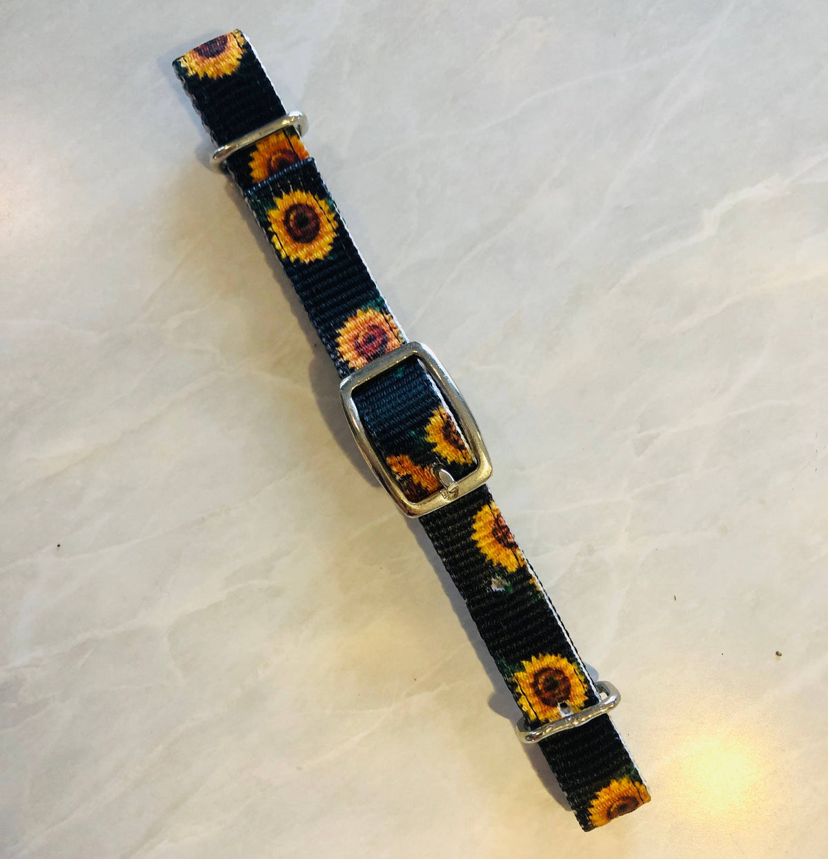Gourmette | Nylon Strap Black Sunflower