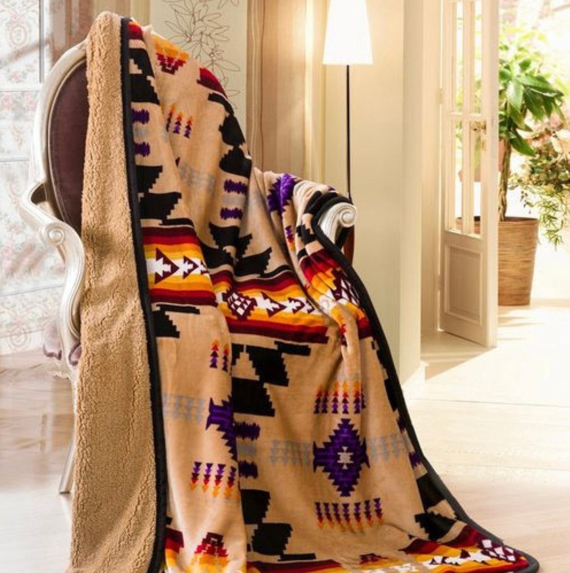 Fleece Throw | Camel Southwest