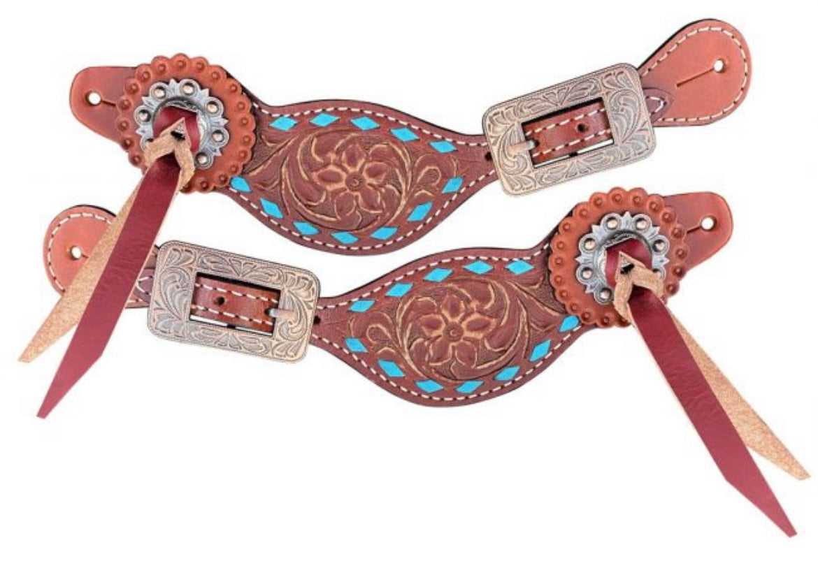 Attaches Éperons | Rawhide Turquoise