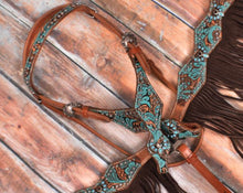 Charger l'image dans la galerie, Ensemble | Brun & Turquoise Fleuri
