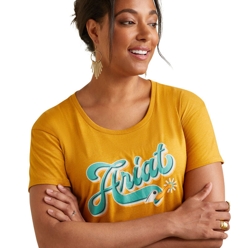 Ariat | T-Shirt | Yellow Spur Script