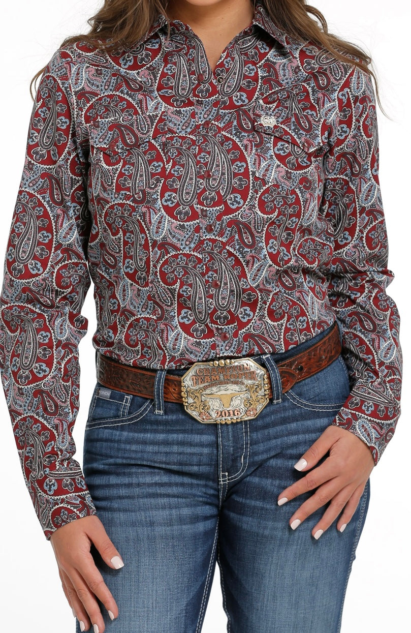 Cinch | Shirt | Red Paisley