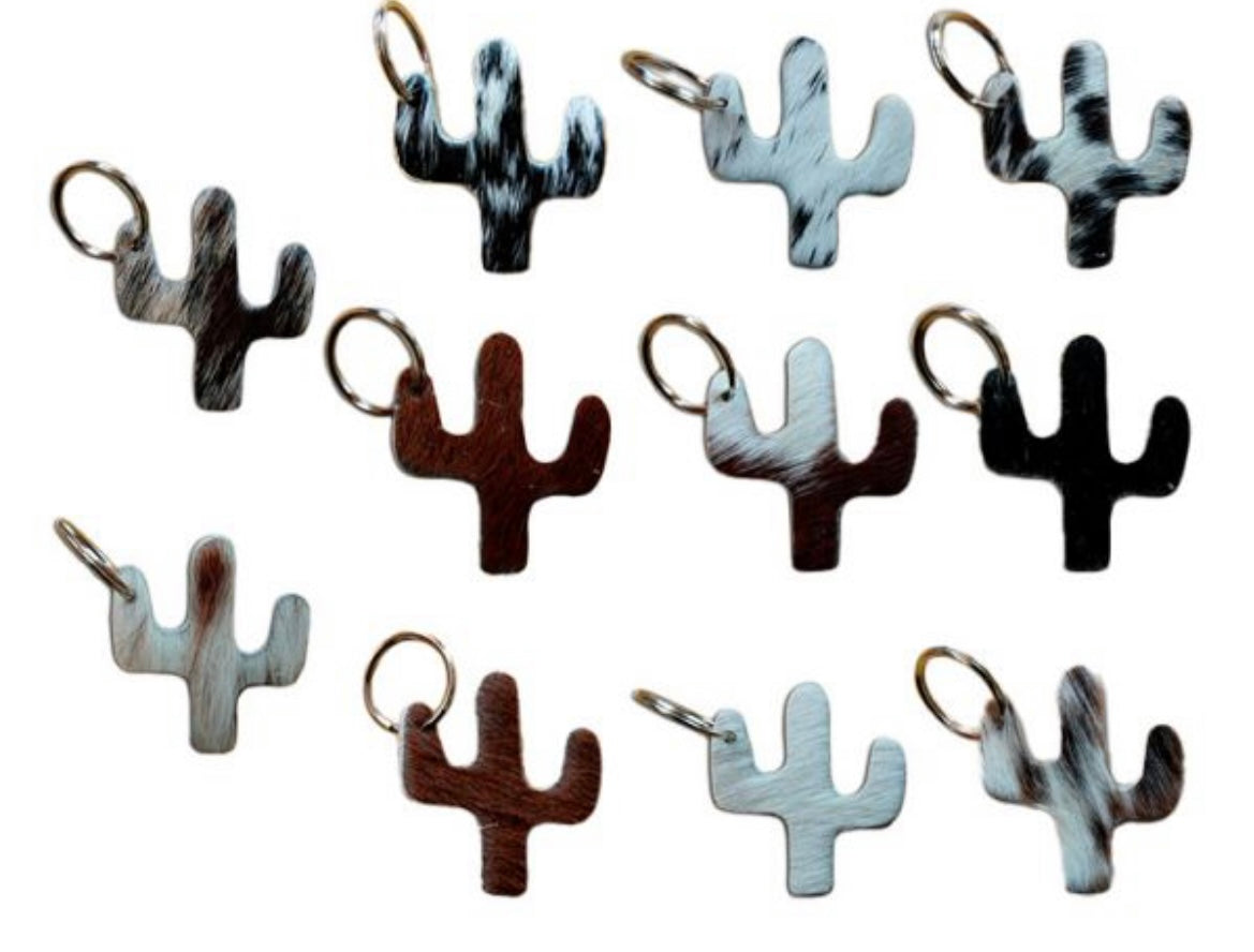 Keychain | Cowhide Cactus