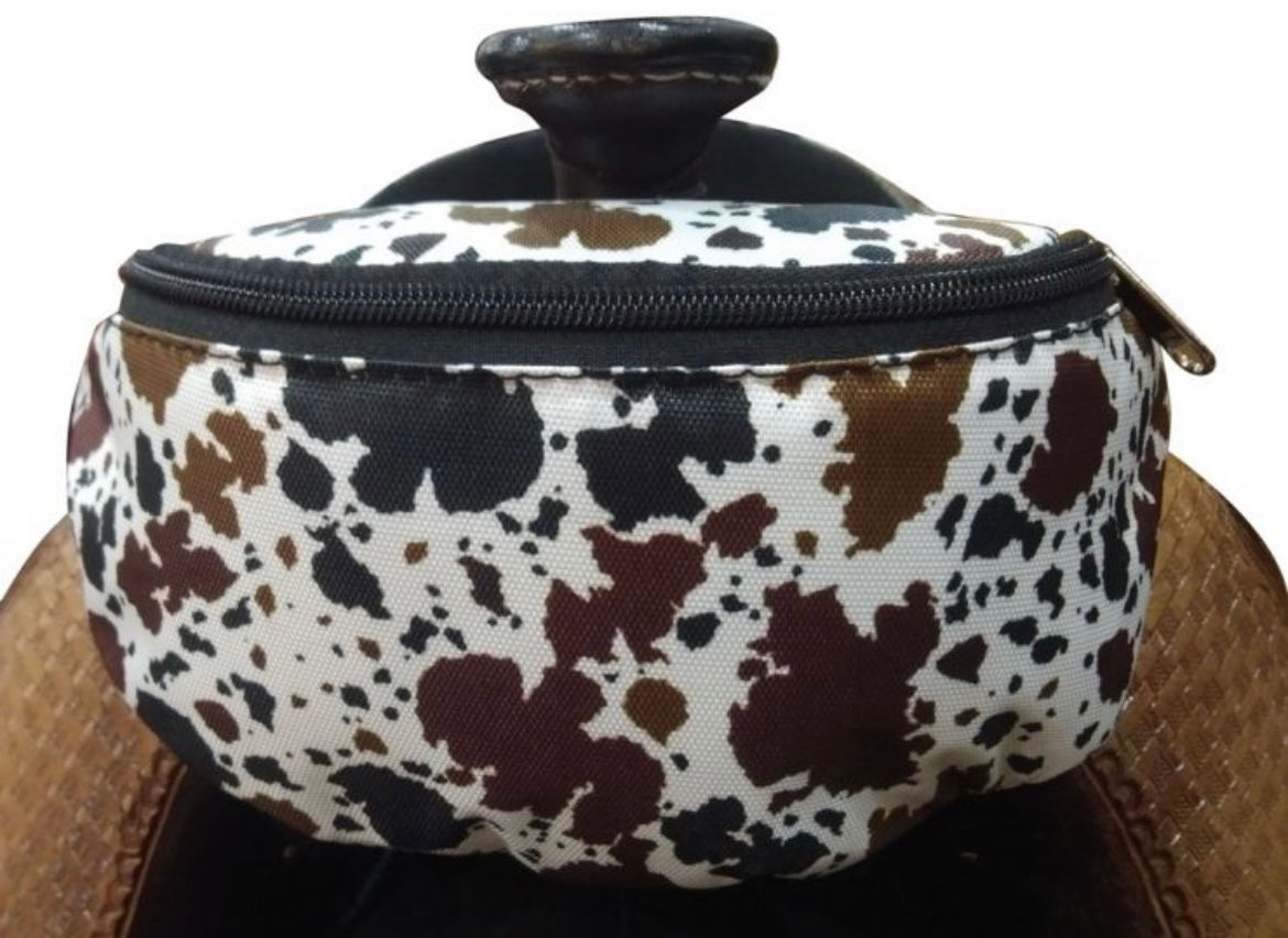 Saddle Pouch | Cow Print