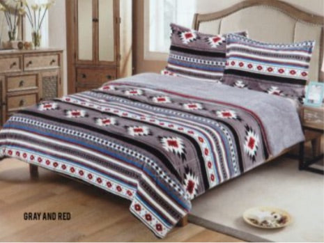 Bedding Set | Gray and Red