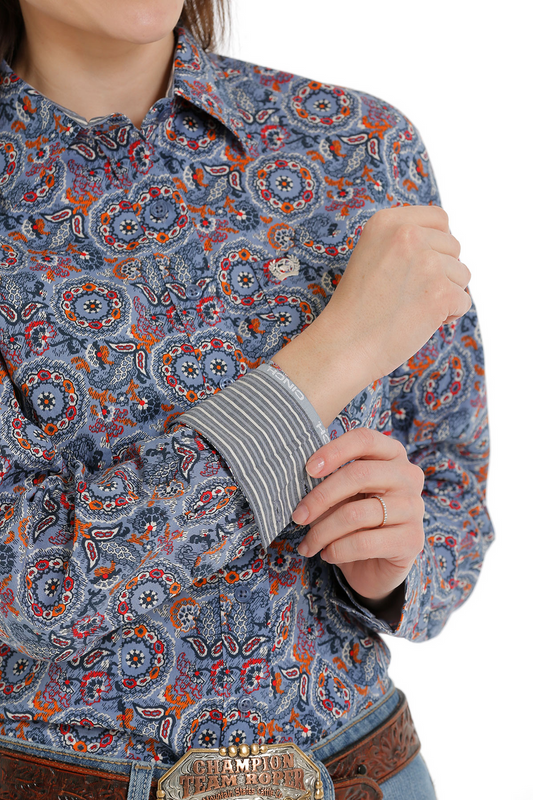 Cinch | Shirt | Light Blue Paisley