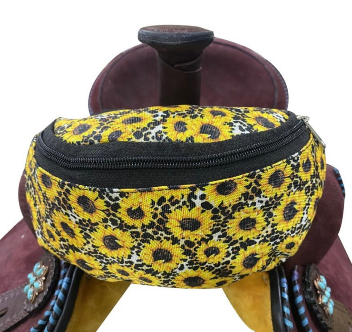 <tc>Pommel Pouch | Cheetah Sunflowers</tc>
