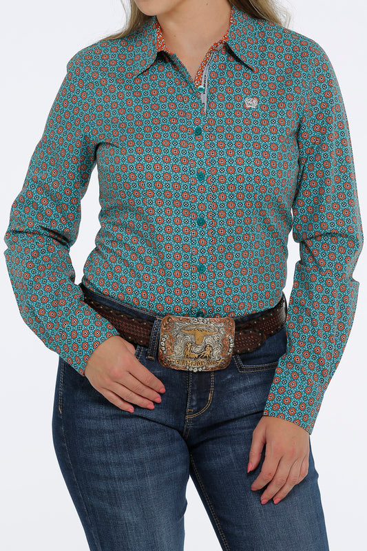 Cinch | Shirt | Teal Medallion