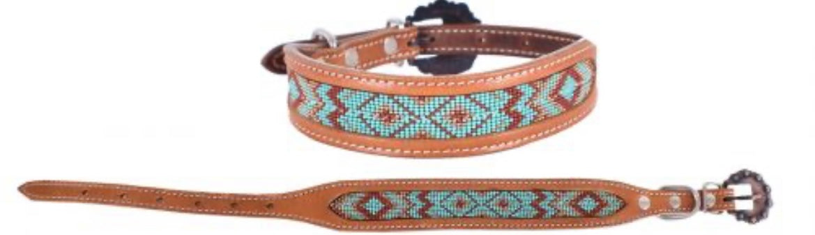 Dog Collar | Turquoise Beads