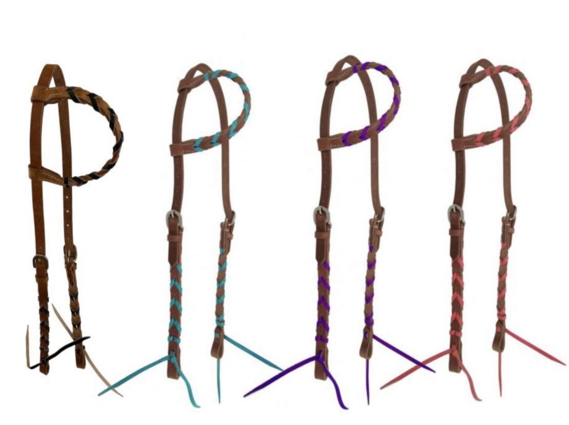 Headstall | One Ear | Braided Lacing