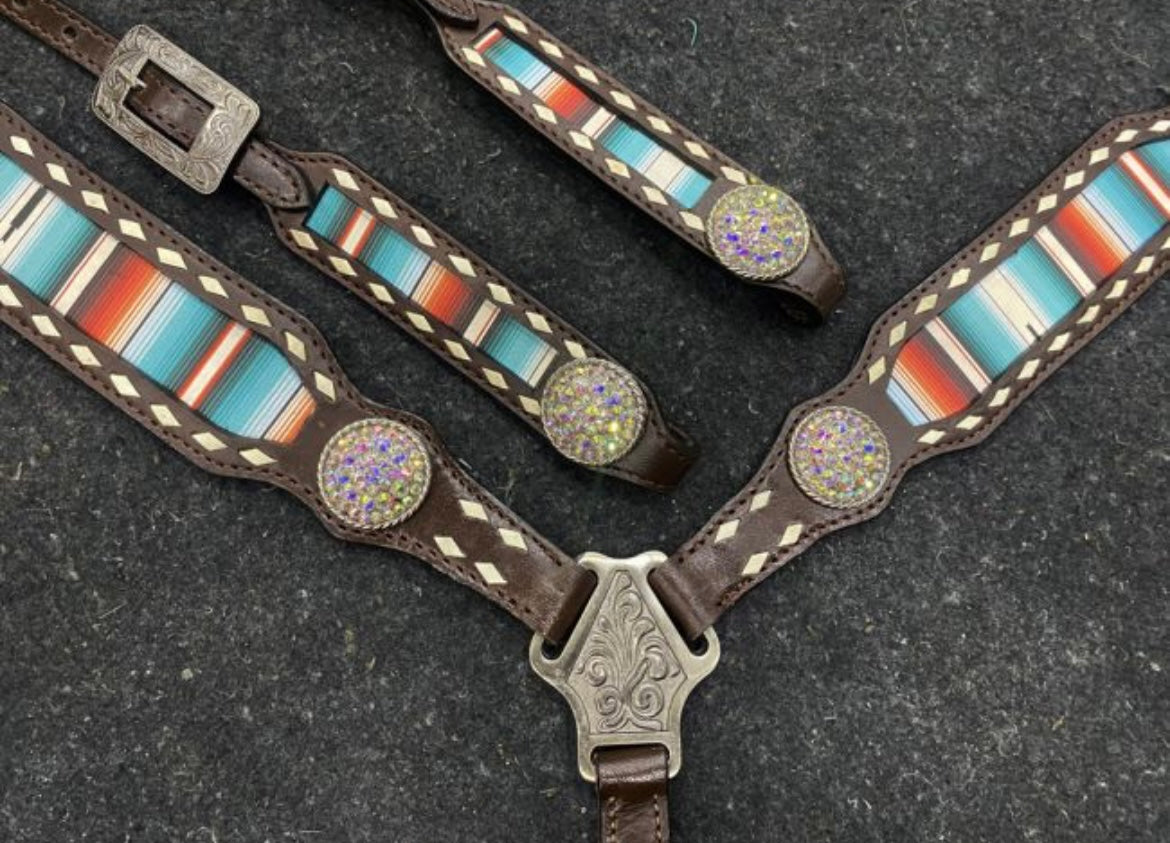 Tack Set | Southwest Serape Buckstitch