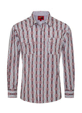 Charger l&#39;image dans la galerie, Rodeo Clothing | Chemise | Pearl Snap Aztec Red Print Shirt
