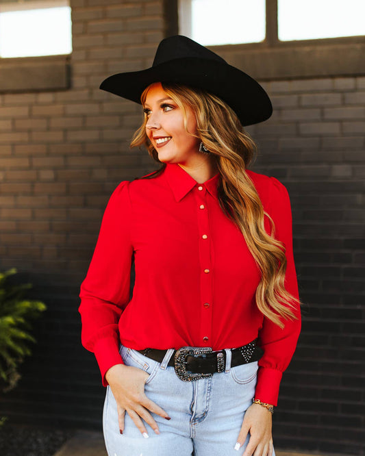 L&B | Chemise | Red Pearl Puff