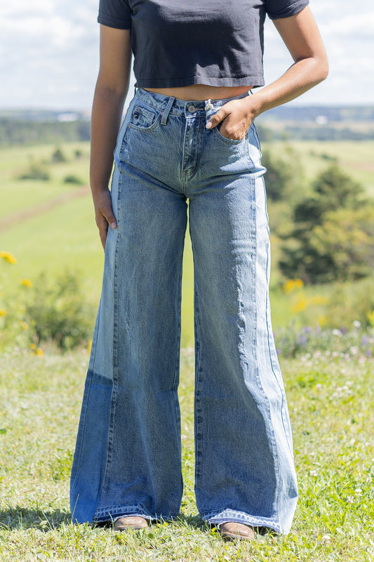 Kancan | High Wide Leg Raw Hem