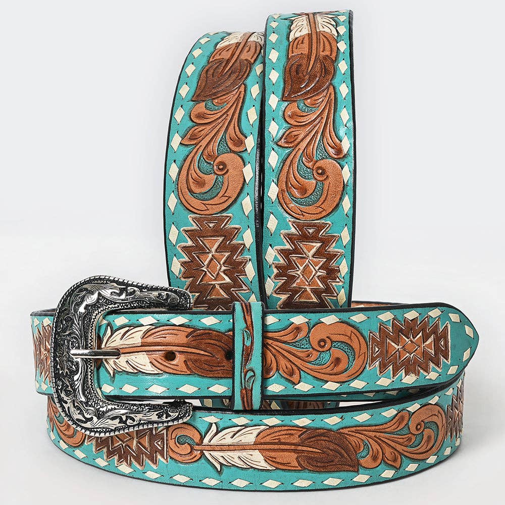Ceinture | Plumes Aztec Turquoise Unisex