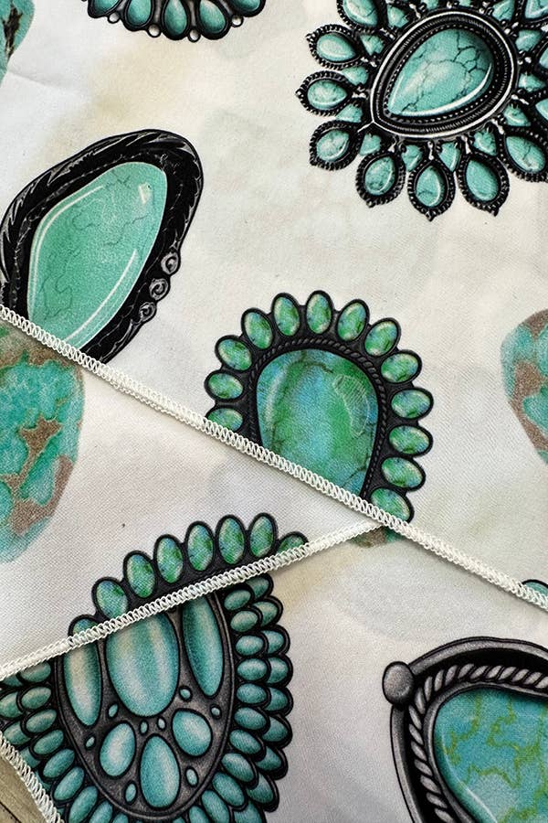 Wild Rag | Western Turquoise Jewel Print
