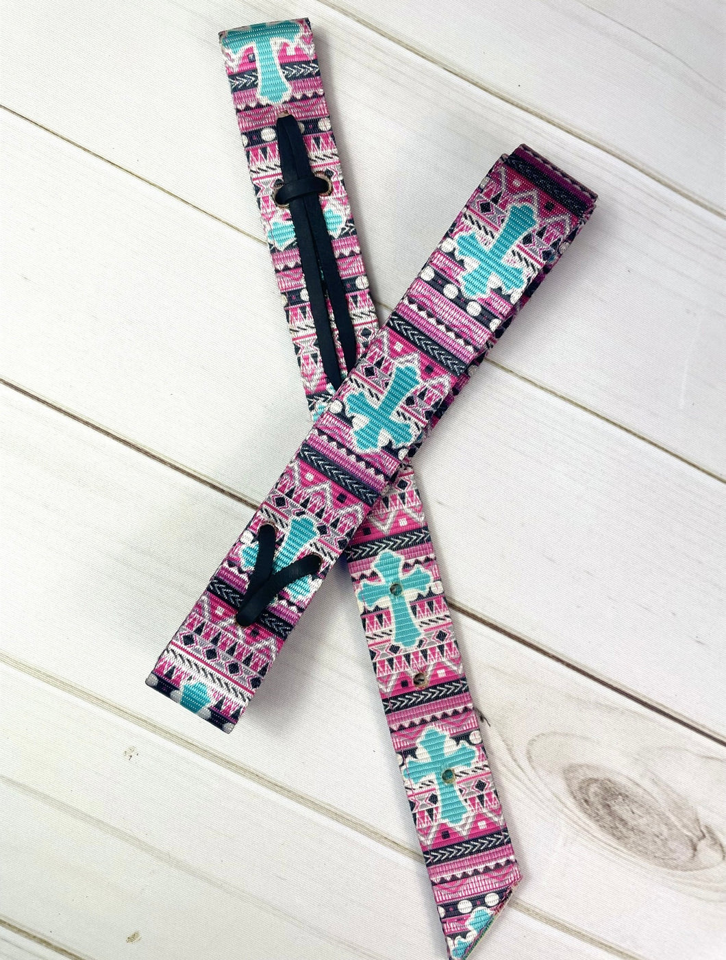 Ensemble de Sanglons & Contre-Sanglons | Croix Turquoise & Aztec Rose