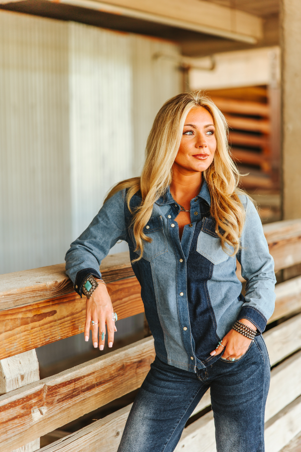 L&B | Chemise | Denim Multi Contrast