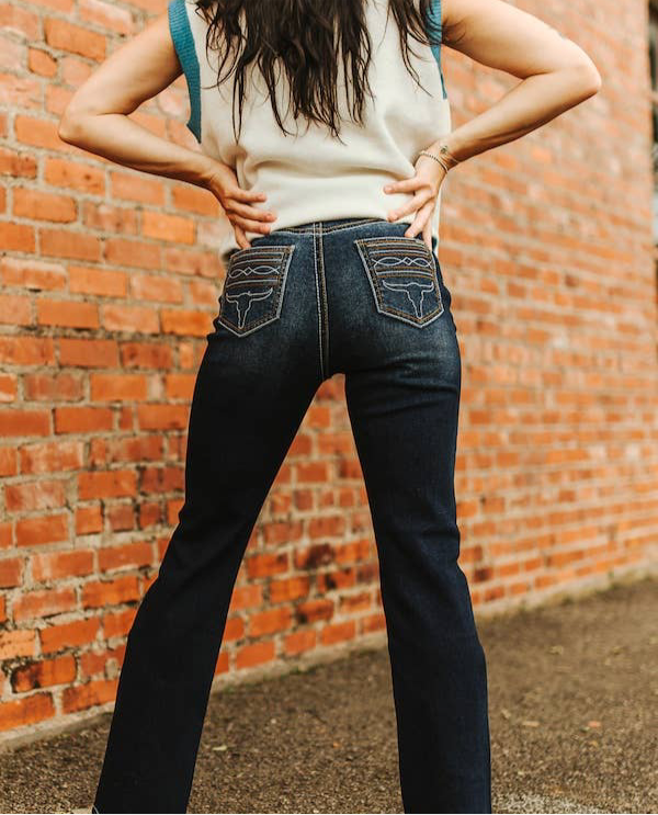 L&B | Dark Thick Stitching High Trouser