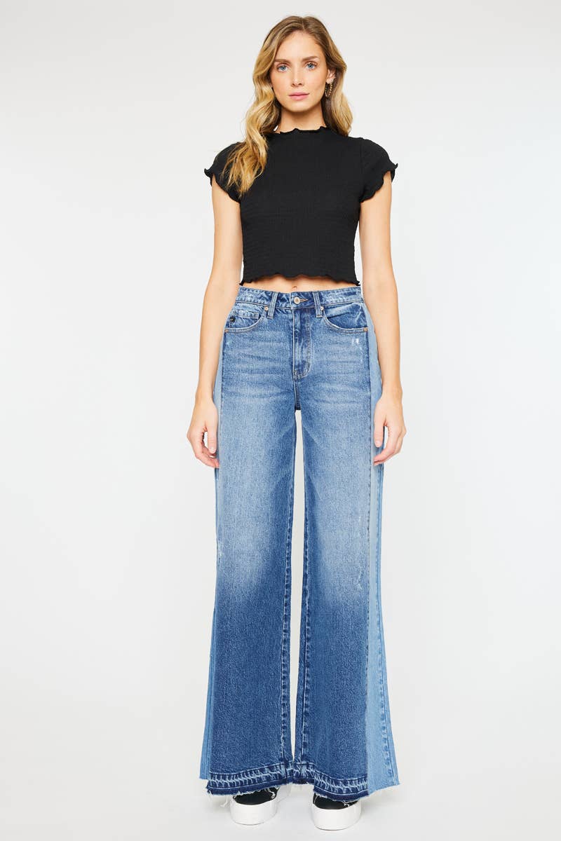 Kancan | High Wide Leg Raw Hem