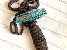 Charger l&#39;image dans la galerie, Licol | Mule Tape Turquoise &amp; Or Noseband
