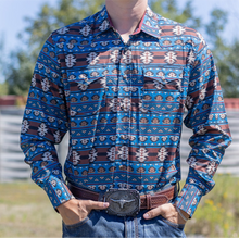 Load the image into the gallery, Rodeo Clothing | Chemise | Dark Aztec
