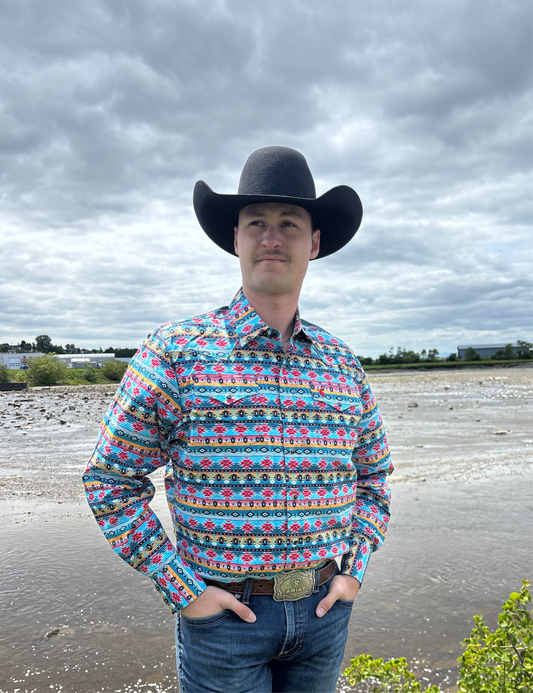 Rodeo Clothing | Chemise | Retro Aztec