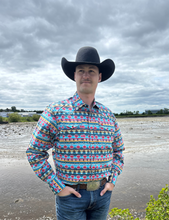 Load the image into the gallery, Rodeo Clothing | Chemise | Retro Aztec
