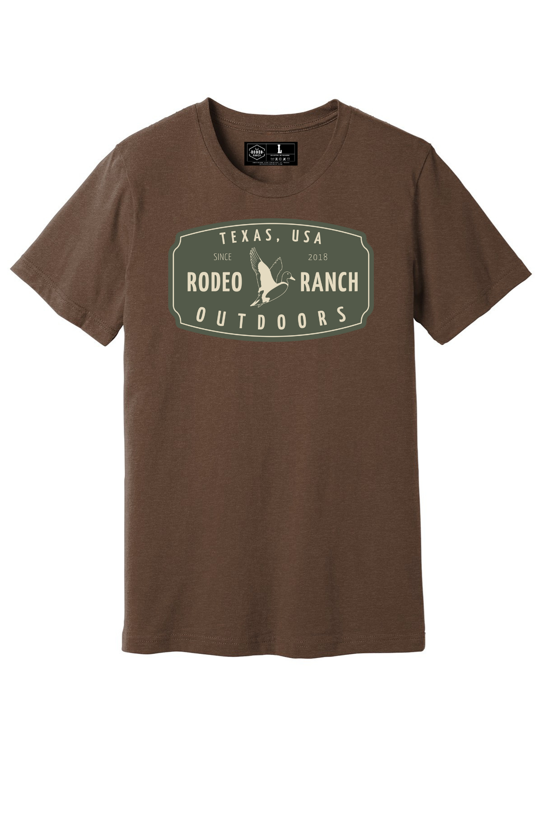 Rodeo Ranch Duck Outdoors Short Sleeve Shirt - Heather Brown